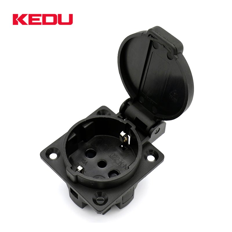 KEDU High Quality 250V 16A 3Pin Italy Waterproof Electrical Waterproof Plug and Socket