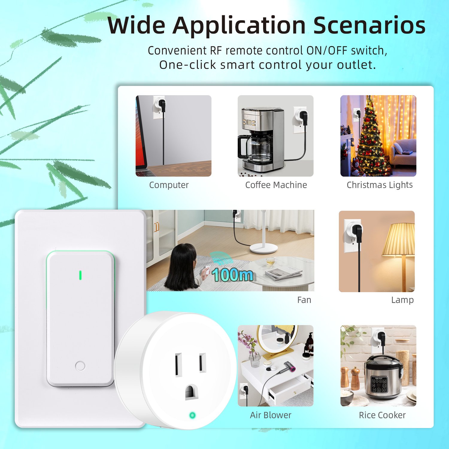 15A Tuya smart life APP control home use intelligent socket US standard smart plug wifi une connexion intelligente
