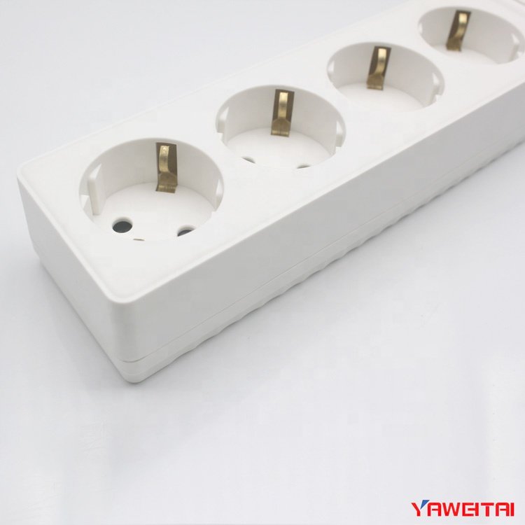 Europe Power Strip 6 hole ac power strip socket With Switch 6 Gang Extension Socket Residential 3 Pin Plug Pc Power Strips
