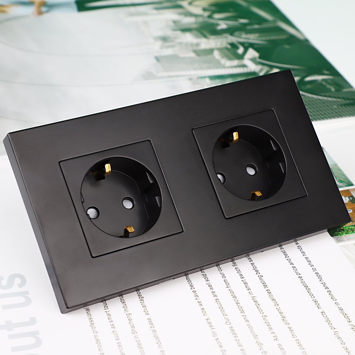 Wholesale Custom Bingoelec Power Plug Wall Electrical Plastic Panel Eu Standard Double Germany Socket