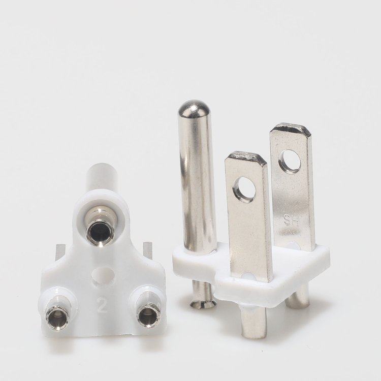 Good Conductivity Electrical Power Plug Socket Plug Accessories Copper US 3 Socket Plug Insert