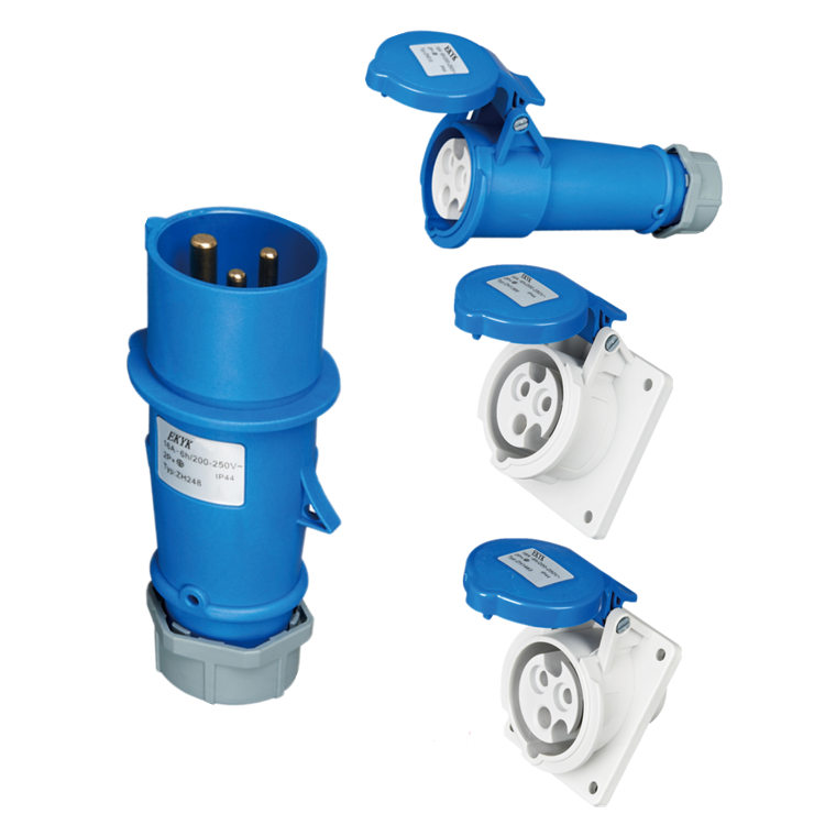 Electric single three-phase 3pin 4pin 5pin16a 32a IP44 waterproof male female industrial plug socket