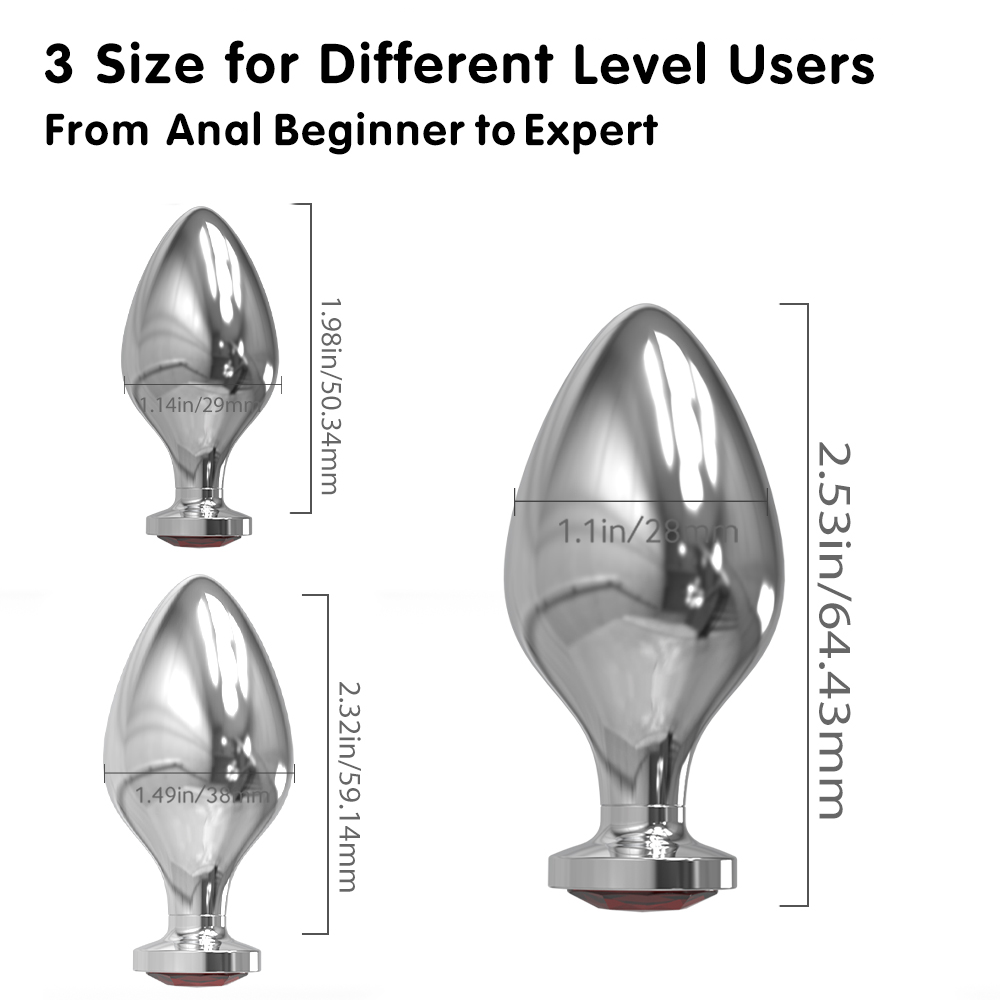 S-HANDE Hot Sale Adult Product anal Sex Toy Metal Stainless Steel Anal Plug with Shape Gold Color Butt Plug for man women