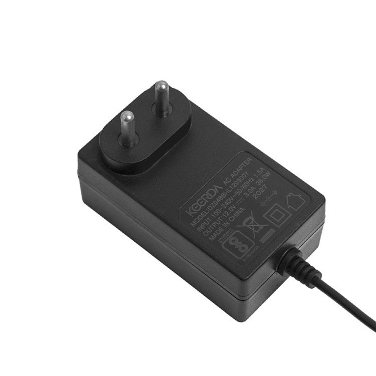 Modern 12v 4a Durable Wall Plug Interchangeable white Power Supply 48w Dc Power Adapter