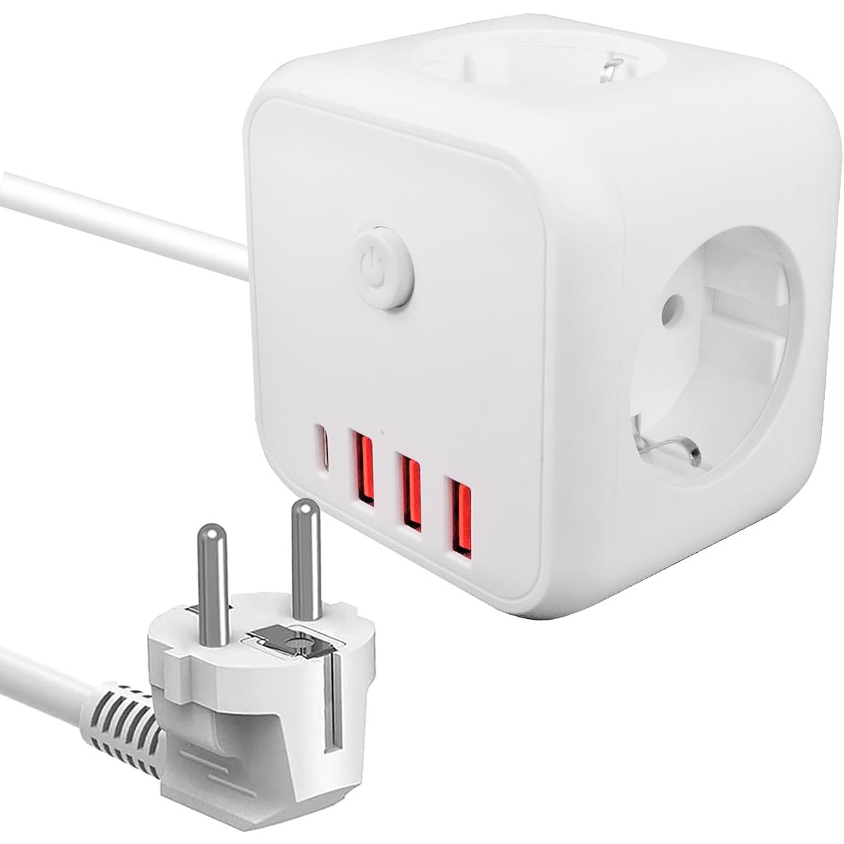 High Quality 4USB 35W Extension Desktop Power Strip EU Russia Germany Plug Socket 3USB Type C 1.5m Korea Compatible