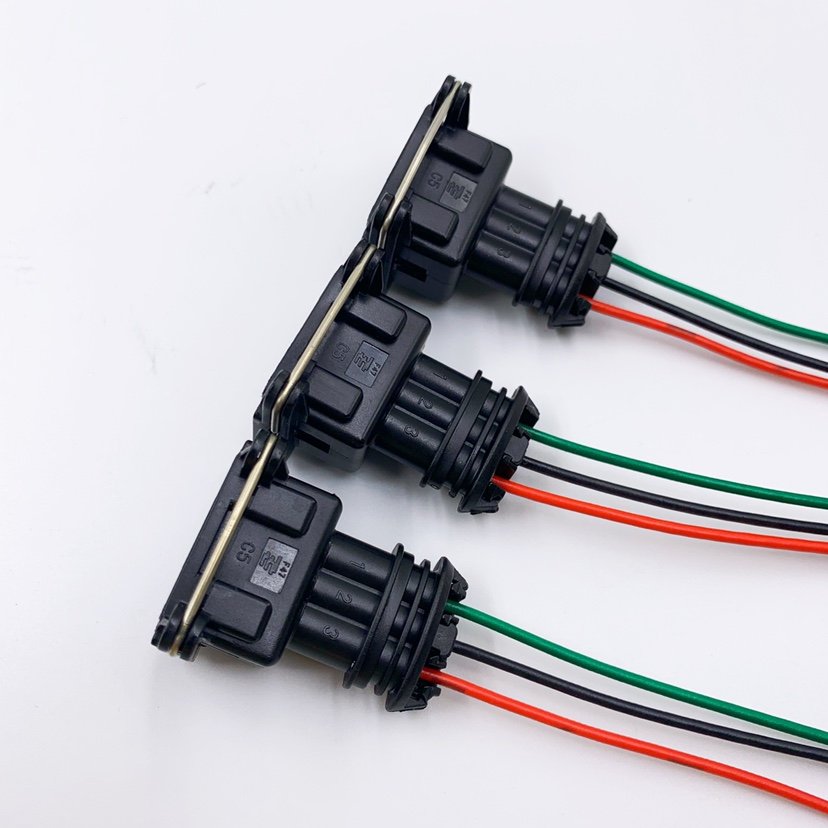 3 pin custom wiring loom harness connector plug for auto parts 2137216-1 1H0973703 282191-1