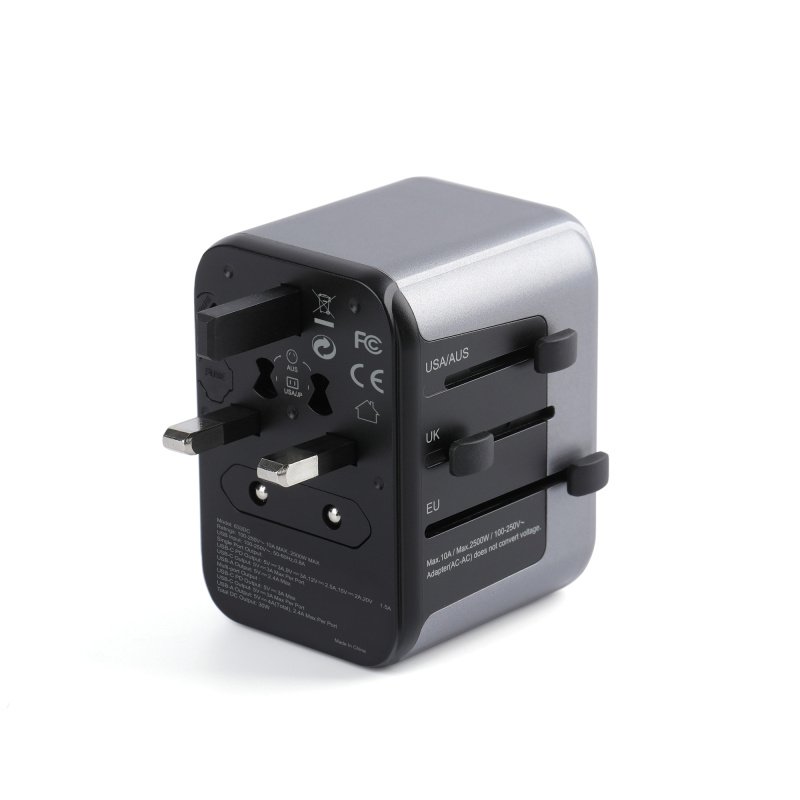 Best Selling New Design All in one Fast charging 5 ports universal travel adapter plug