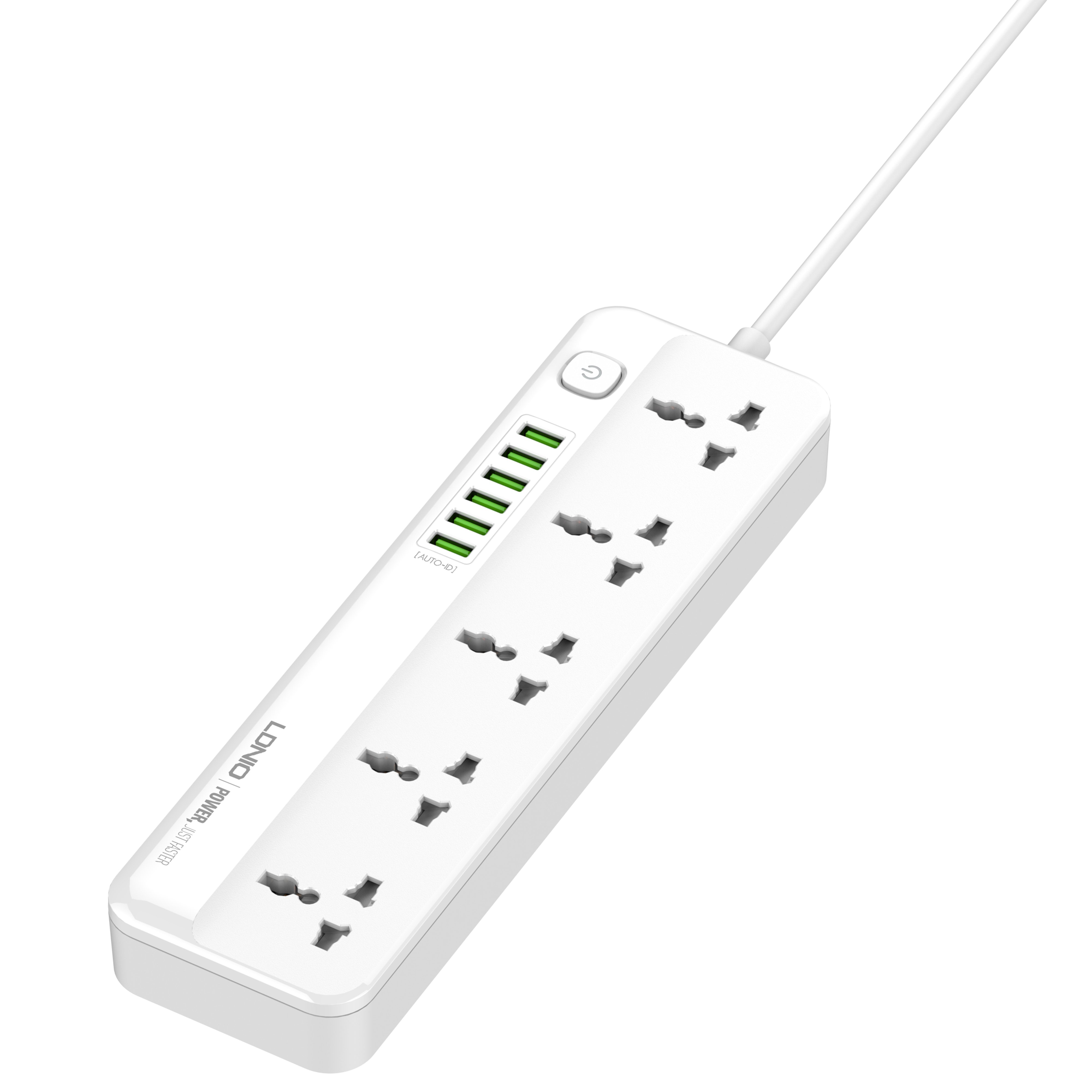 LDNIO SC5614 Multi-Function Power Strip 5 Power Sockets 6 AUTO-ID 2500W Smart Electric Extension Sockets US EU UK Plug