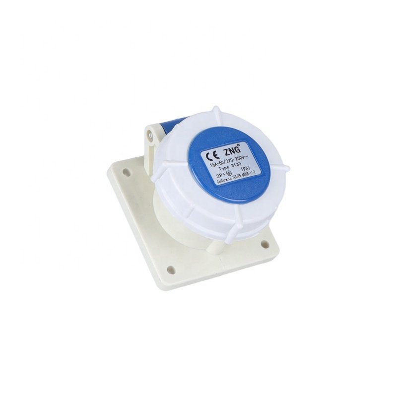 IP67 Waterproof Europe Standard Industrial Plug Socket 16A3P Panel Mount Industry Power Socket