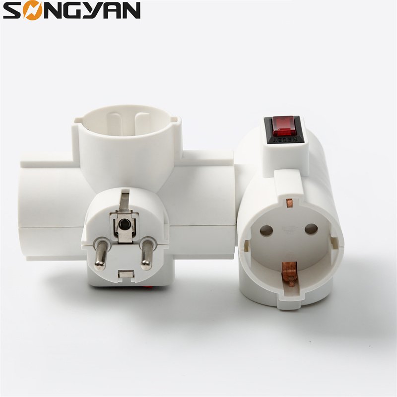 German travel plug adapter multi eu adapter socket surge protector power strip