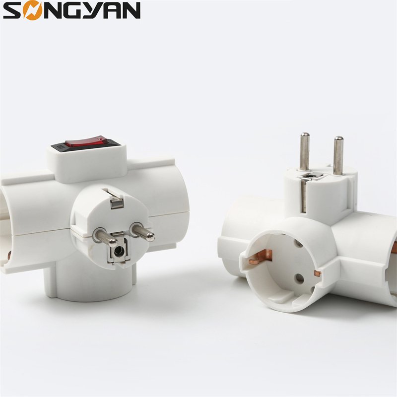 German travel plug adapter multi eu adapter socket surge protector power strip