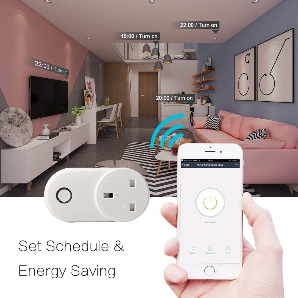 OEM Design Energy Monitoring 220V Amazon Alexa Mini Electrical IoT Smart Plug for Home Automation