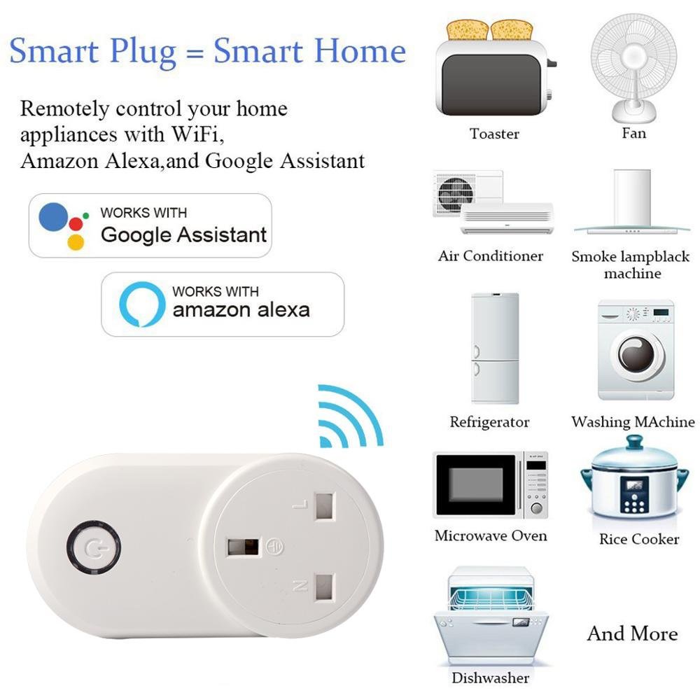 OEM Design Energy Monitoring 220V Amazon Alexa Mini Electrical IoT Smart Plug for Home Automation