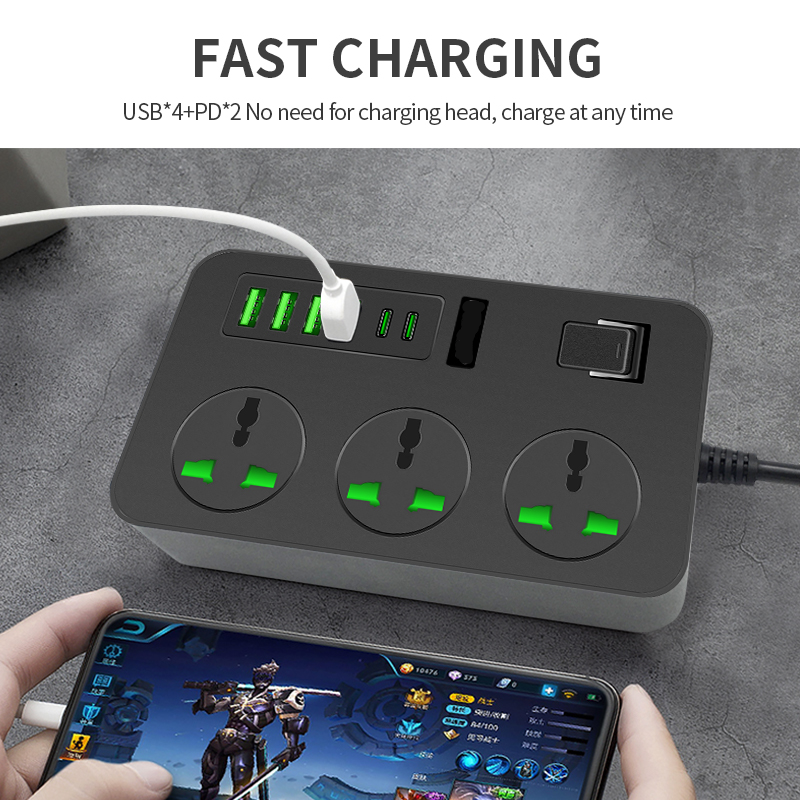 Onesam European Extension Socket 250v Female Power Connector 3 Pin Plug Industrial Socket OEM NFC 16A 12v Usb Socket No Led