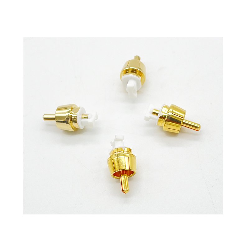 Overmolded Golden RCA Audio Plug high quality RCA Male Connector Cable