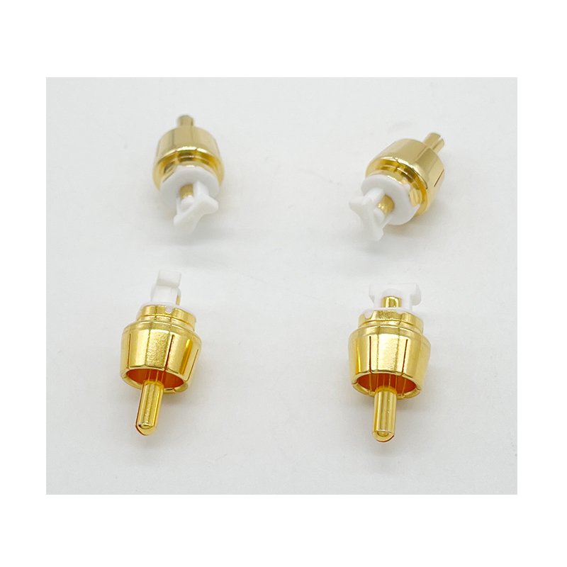 Overmolded Golden RCA Audio Plug high quality RCA Male Connector Cable