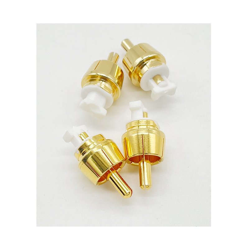 Overmolded Golden RCA Audio Plug high quality RCA Male Connector Cable