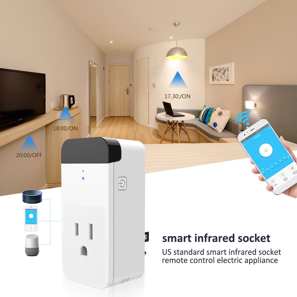 Smart Home WiFi Smart Plug Power Socket Google Home Alexa Infrared remote control WIFI Smart Plug socket