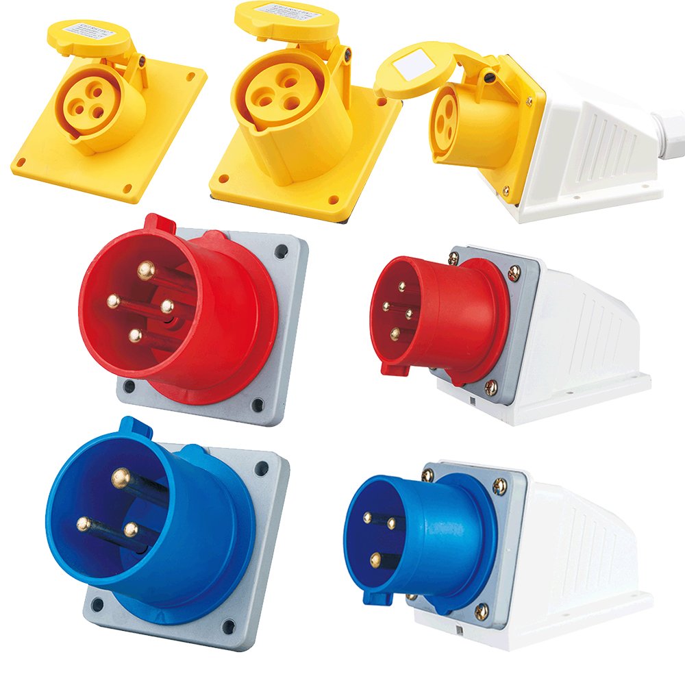 IP67 Weatherproof Industrial Plug And Socket 16A 3 Pin Germany IP44 Waterproof Power Plug For ABS Industrial Plug
