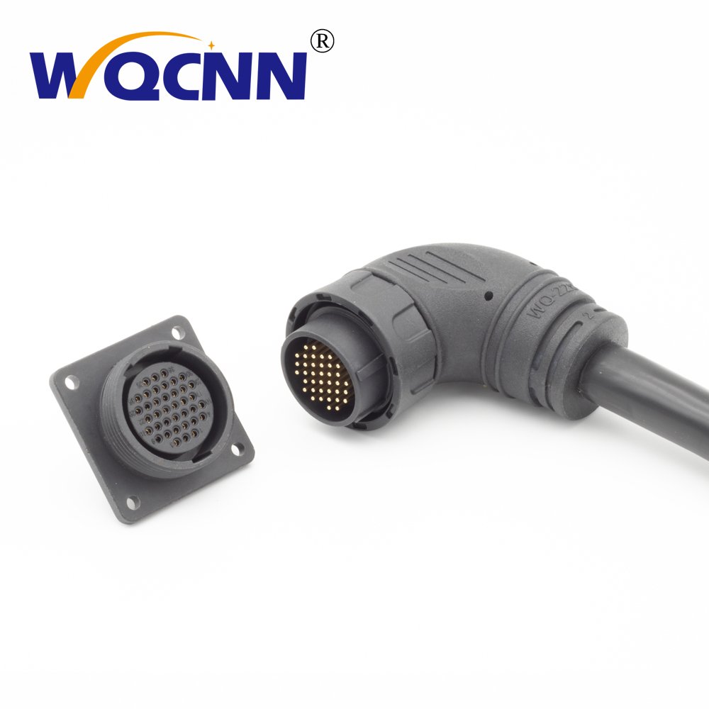 M30-38PIN waterproof plug pure copper car needle gold-plated 1A-5A current IP65 waterproof male and female plug customization