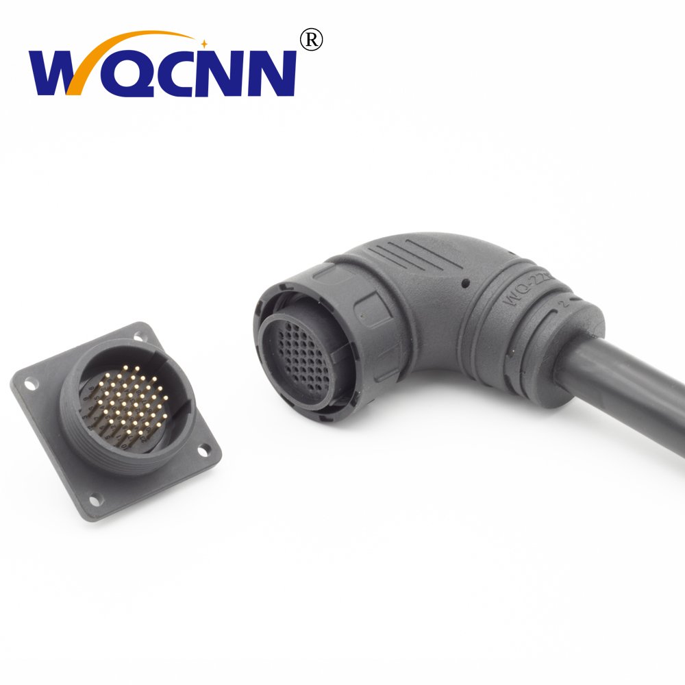M30-38PIN waterproof plug pure copper car needle gold-plated 1A-5A current IP65 waterproof male and female plug customization