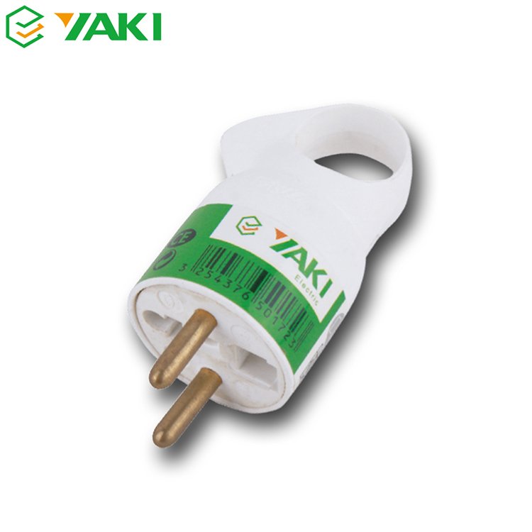 YAKI series French type Eu type male female conversion two round needle copper/CCA electrical plug 16A 250V plug