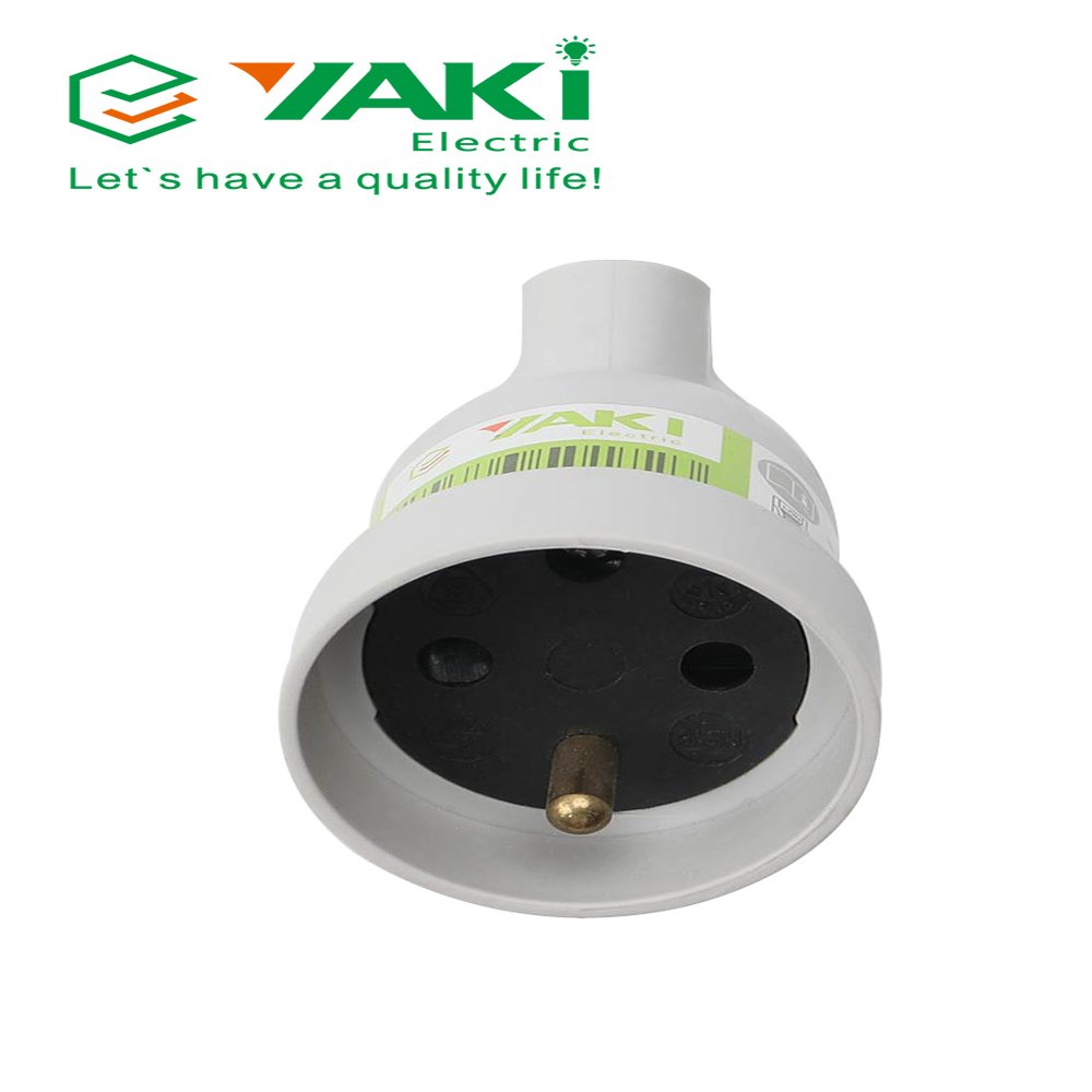 YAKI series French type Eu type male female conversion two round needle copper/CCA electrical plug 16A 250V plug