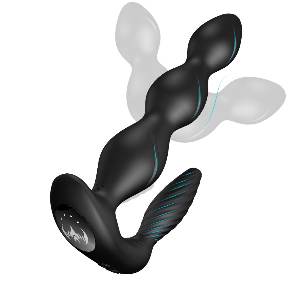 Triple motors prostate stimulating perineum butt massage anal plug sexy toy for men