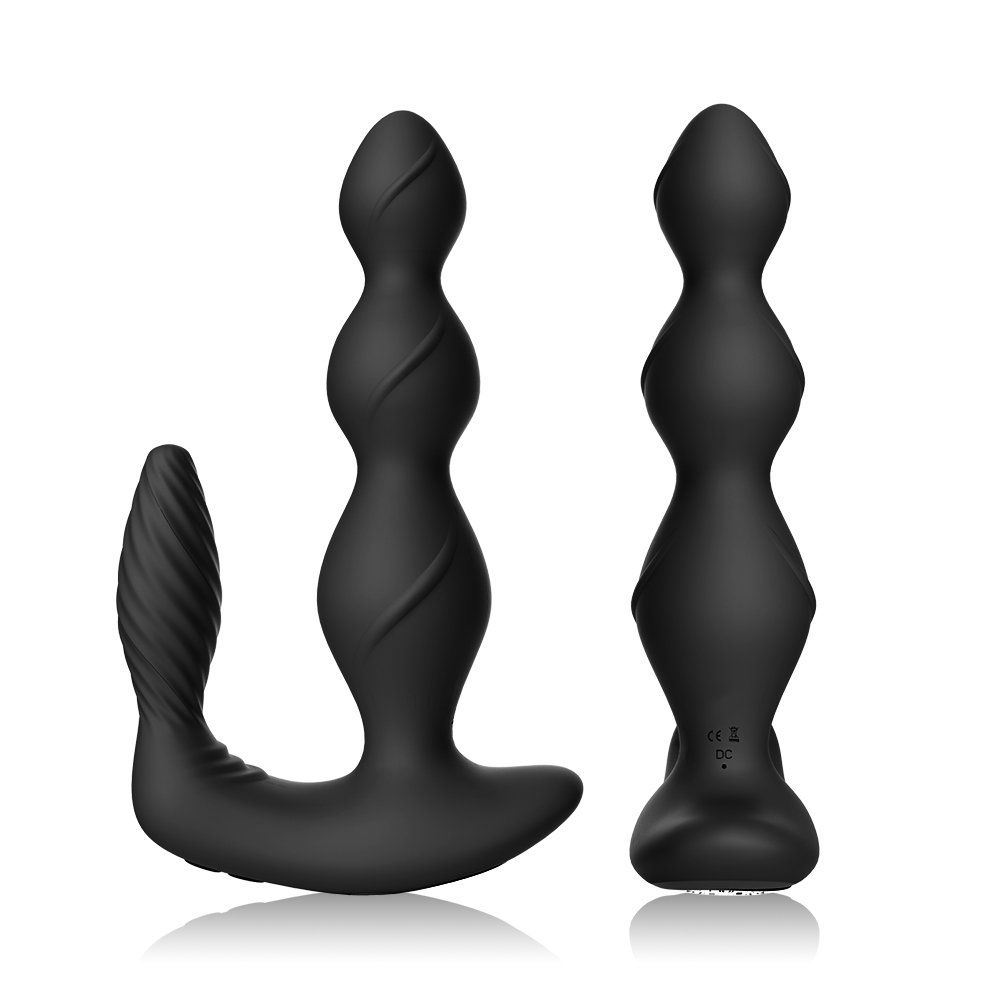 Triple motors prostate stimulating perineum butt massage anal plug sexy toy for men