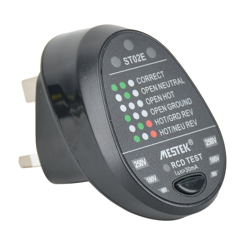Mestek GFCI RCD Digital Universal Standard Electrical Outdoor Outlet Socket Smart Waterproof 90V 180V 250V Earth Tester Socket