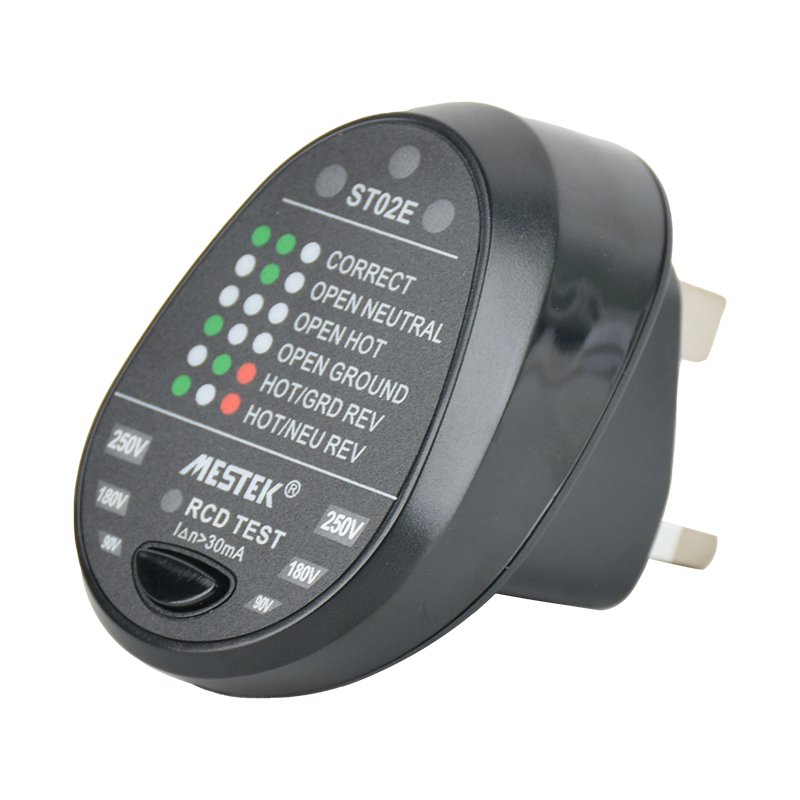 Mestek GFCI RCD Digital Universal Standard Electrical Outdoor Outlet Socket Smart Waterproof 90V 180V 250V Earth Tester Socket