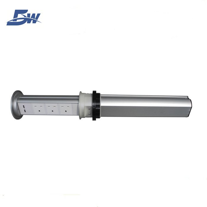 Kitchen Counter Top Tabletop Worktop Recessed Concealed Under Cabinet Retractable Extension Lead Plug 220v Power Pod Unit Socket