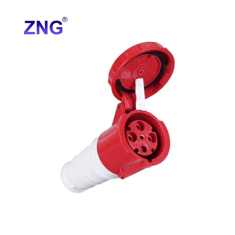 ZNG-234 4 Pin 63A 380V Electrical Plug And Socket Industrial IP67 Waterproof Cable Power Connector