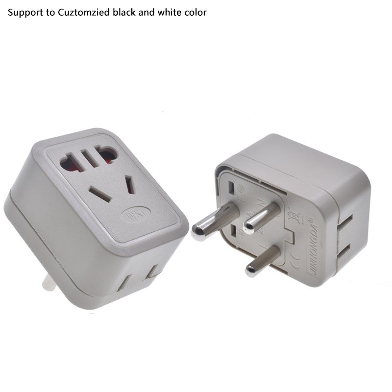 10A EU to Small South Africa Plug Adapter AU/US to Round 3 Pins India Type-D Power Converter Travelling for Sri Lanka Pakistan