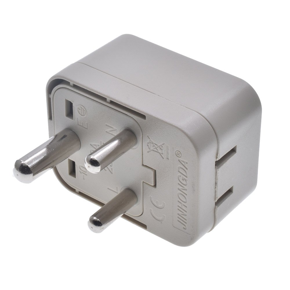 10A EU to Small South Africa Plug Adapter AU/US to Round 3 Pins India Type-D Power Converter Travelling for Sri Lanka Pakistan