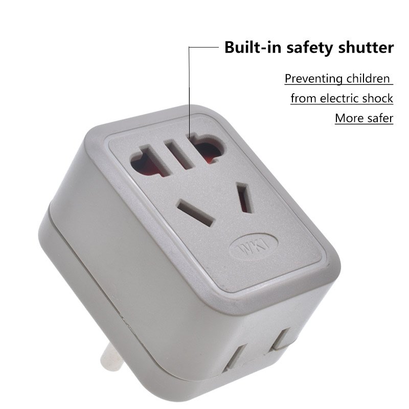 10A EU to Small South Africa Plug Adapter AU/US to Round 3 Pins India Type-D Power Converter Travelling for Sri Lanka Pakistan