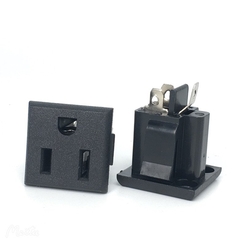 Chassis Female 3PIN AC US Nema 5-15R Inline Socket Plug Adapter Industrial Power Connector Power Supply Output socket