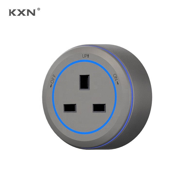 New Design Power Track System Smart Home Appliances UK Standard Outlets 3 pins Popular Wall Electrical Plug Adapter with LED