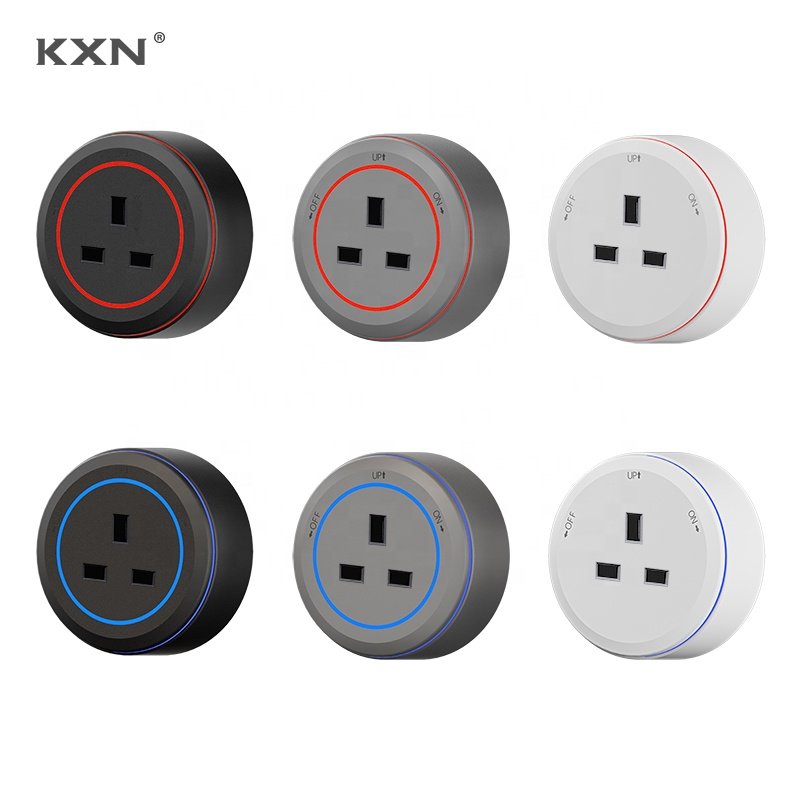 New Design Power Track System Smart Home Appliances UK Standard Outlets 3 pins Popular Wall Electrical Plug Adapter with LED
