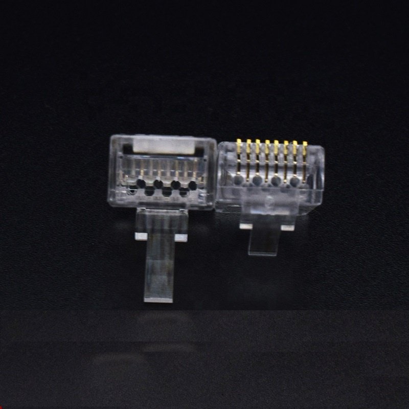 Crystal 8Pin RJ45 Modular Plug Network Cable Connector Adapter for Shielded Crystal Cat5 Cat5e Cat6 Rj 45 Ethernet Cable Plugs