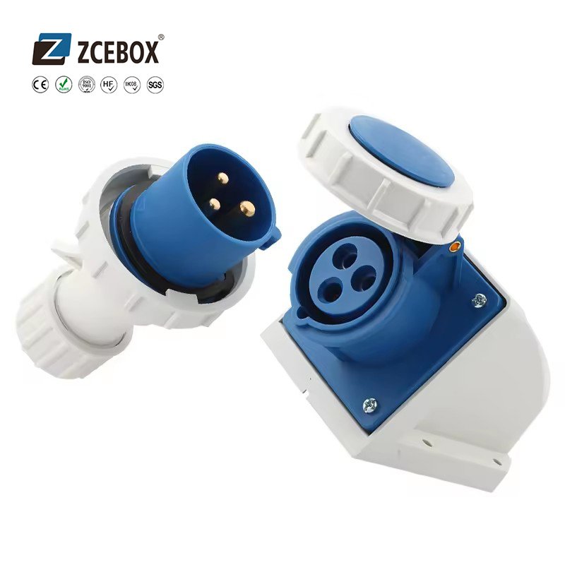 ZCEBOX industrial plug and socket Three phase mobile socket 32A 380-415V 4P IP44