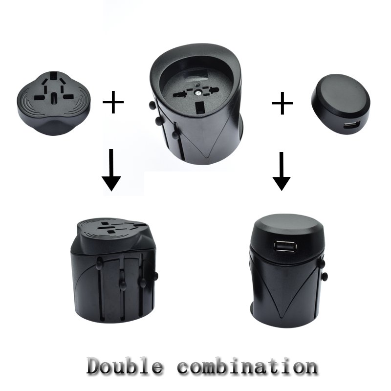 Portable 6A power all in 1 universal travel adapter US EU AU UK plug international Converter European Travel plug adapter usb