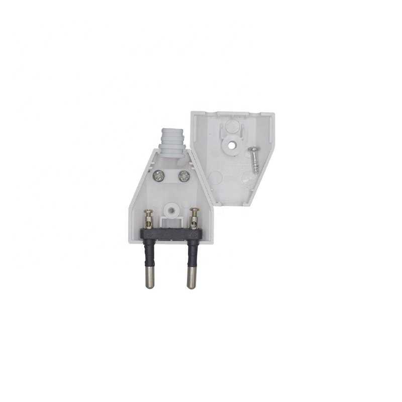 EU Standard EURO Plug 220V 2 Pin 2.5A 250V Male Electrical Power EU Rewireable Plug