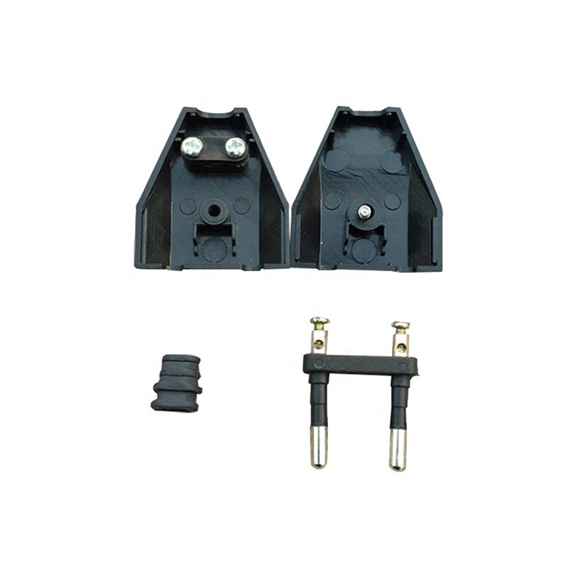 EU Standard EURO Plug 220V 2 Pin 2.5A 250V Male Electrical Power EU Rewireable Plug