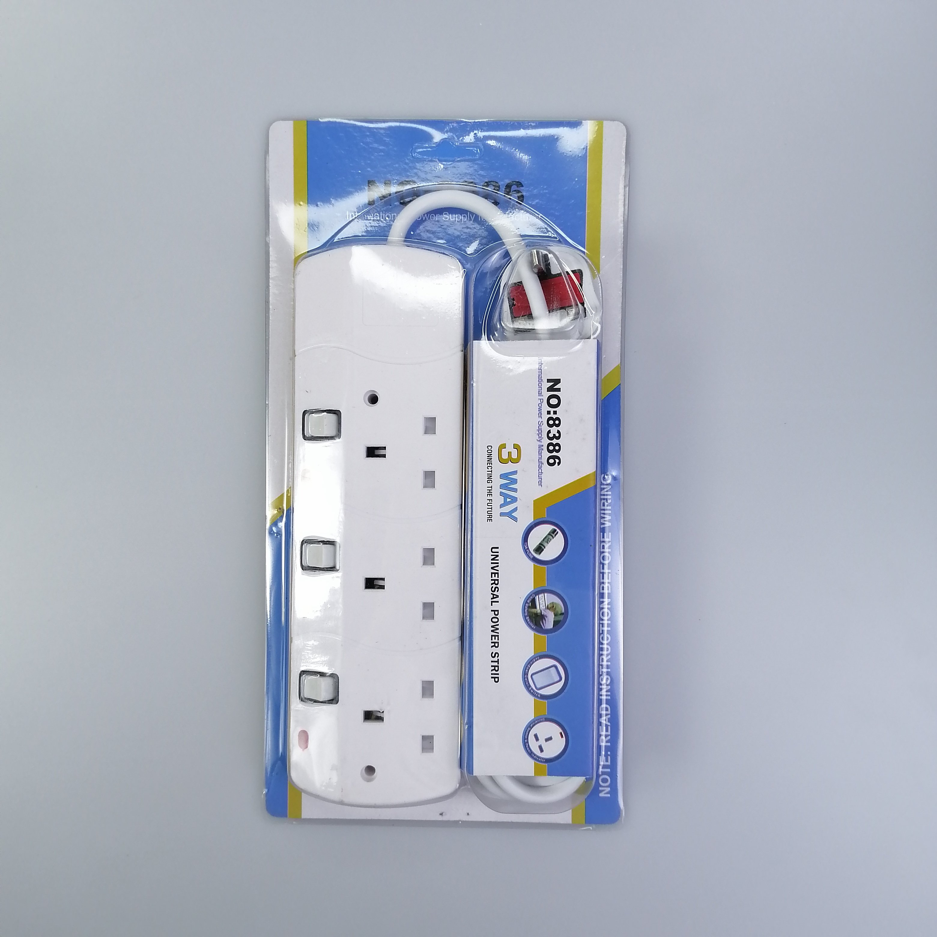 High Quality universal 3 4 5 6 gang extension cable wire plug extension socket