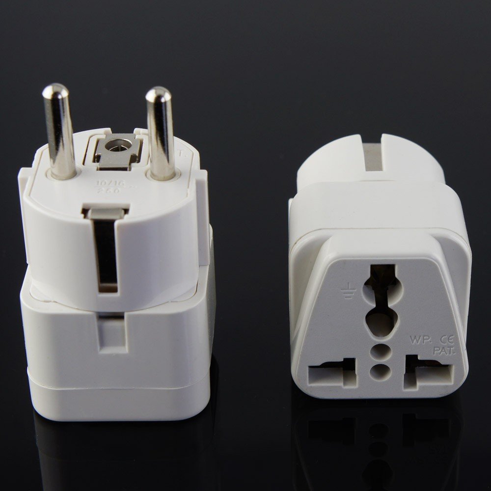 world to EU converter German adaptor plug au it us uk to EU universal multi Grounded Schuko Plug Adapter with universal socket