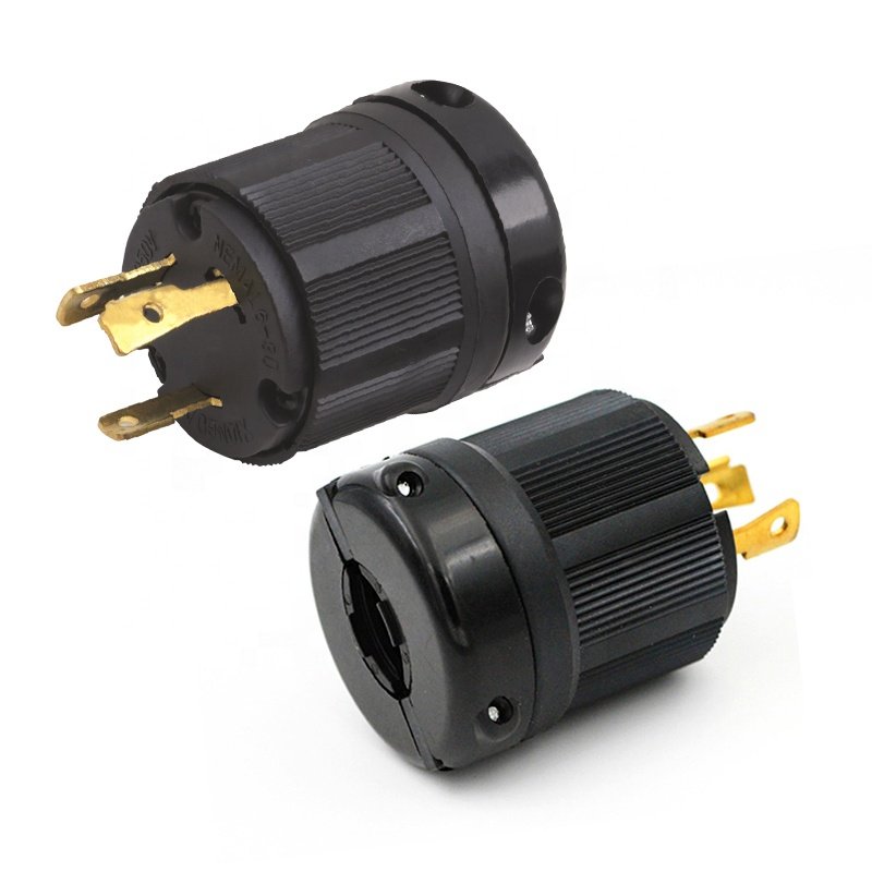 30A Generator Plug Twist Lock 125/250V NEMA L6-30P 3 Pin Male Plug Replacement Male Plug