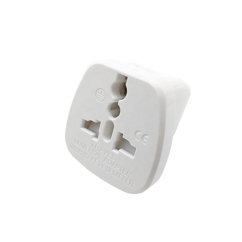 International UK US AU EU CN to IEC 320 C14 3 Pin UPS PDU Plug Adapter AC Travel Plug with Safety Shutter
