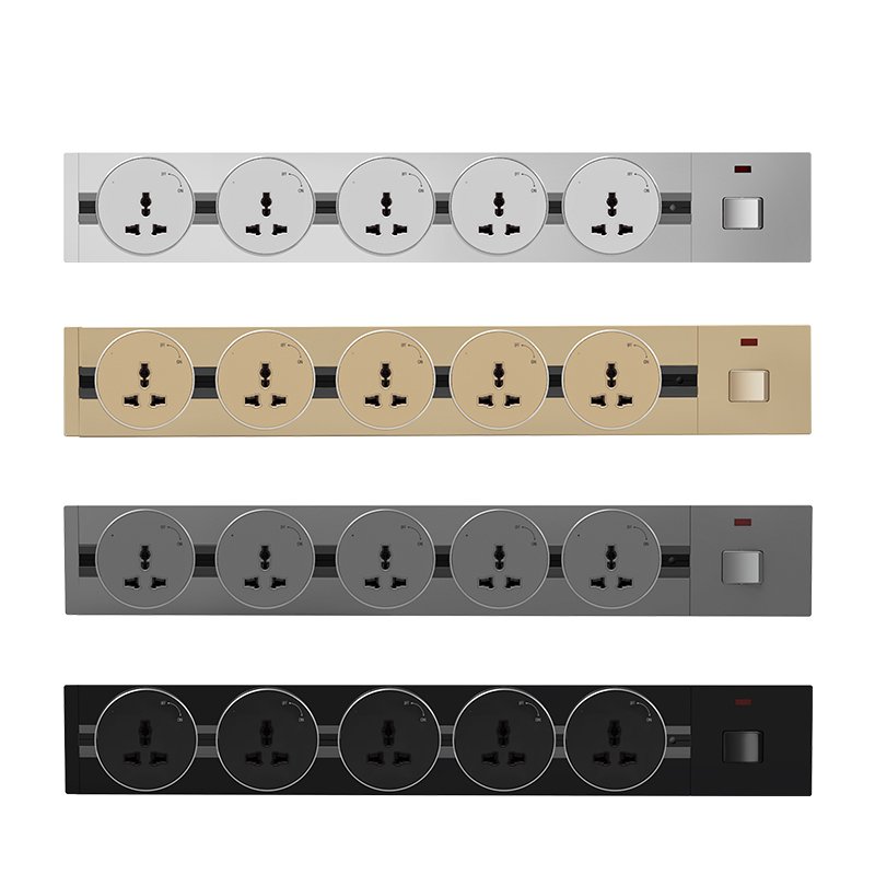 Best Selling International Multifunction Switch And Industrial Plug & Multimedia Desktop High Quality Power Track Socket