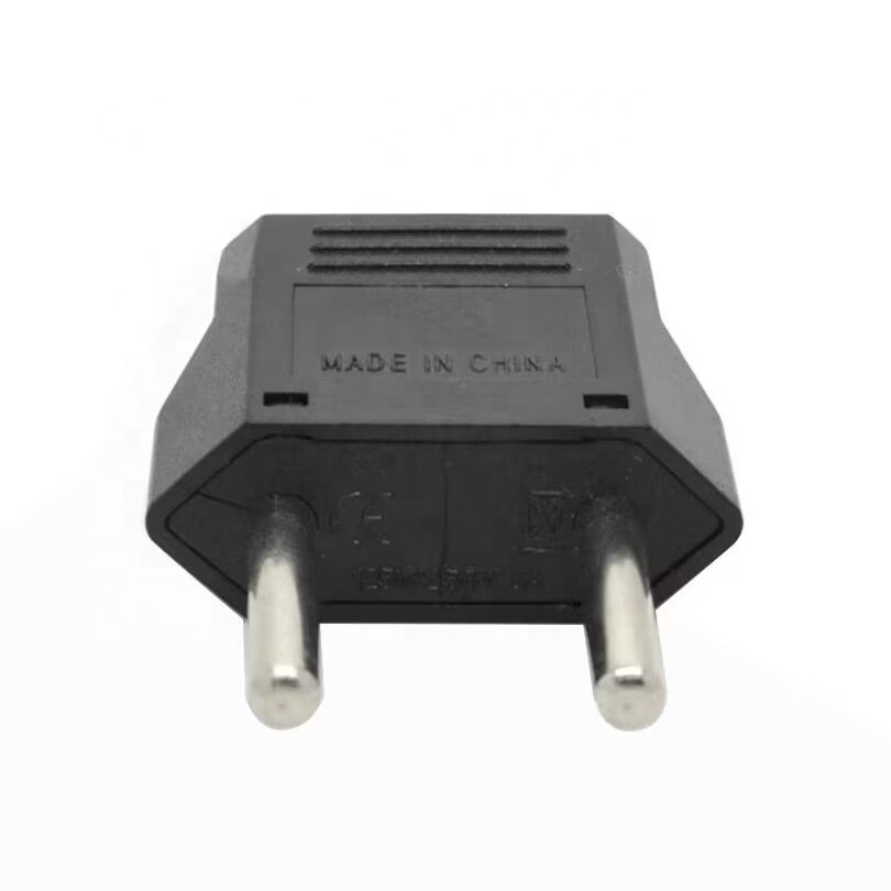 White Black US to EU power plug converter 2 pin universal travel ac power socket plug 4.8mm